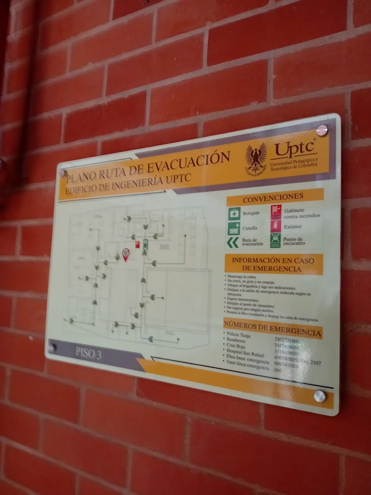 Plano de evacuación UPTC